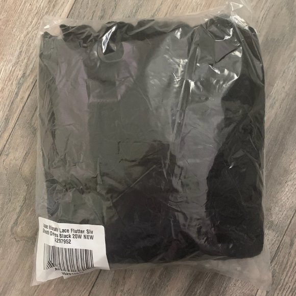 NWT ISAAC MIZRAHI LACE FLUTTER SLV SHEATH DRESS 20 - Picture 10 of 11